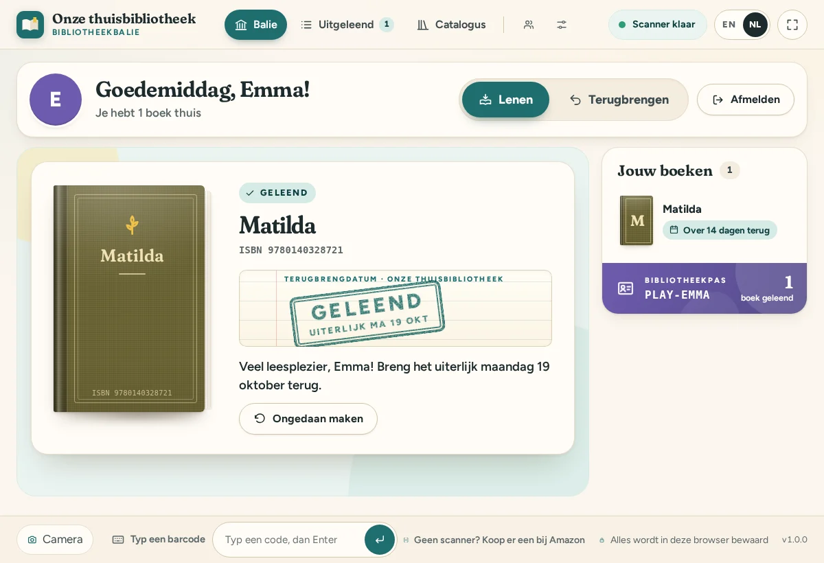 Scan. Piep. Jij bent de bibliothecaris!